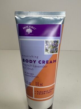 Bolero Nourishing Body Cream French Lavender Citrus All Skin Types 3.5 Fl Oz New